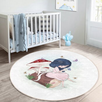 Biely detský koberec ø 100 cm Comfort – Mila Home - Image 3
