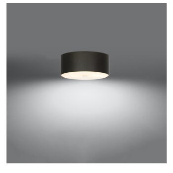 Čierne stropné svietidlo s textilným tienidlom ø 30 cm Herra – Nice Lamps - Image 3