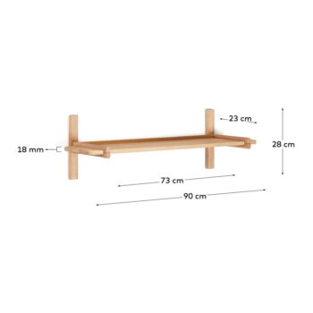 Modulárny policový systém z dubového dreva v prírodnej farbe 90x28 cm Sitra – Kave Home - Image 7