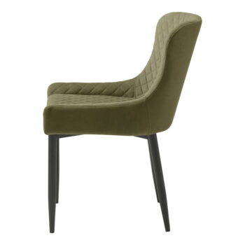 Khaki zamatová jedálenská stolička Ottowa – Unique Furniture – Obrázok 3