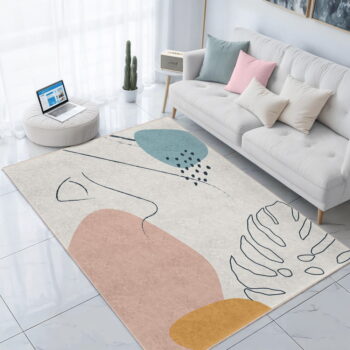 Krémový prateľný koberec 120x180 cm Abstract Shapes – Mila Home - Image 8