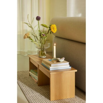 TV stolík v dekore duba v prírodnej farbe 99x30 cm Doppio – Hübsch – Obrázok 4