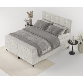 Svetlosivá boxspring posteľ s úložným priestorom 180x200 cm Urbaneo – Maison de Rêve - Image 9