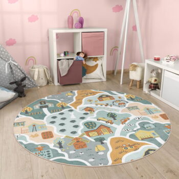 Prateľný detský hrací koberec ø80 cm Farmer's Life – Mila Home - Image 6