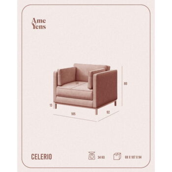Krémové relaxačné kreslo Celerio – Ame Yens - Image 7