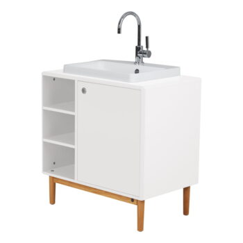 Biela závesná skrinka s umývadlom bez batérie 80x62 cm Color Bath – Tom Tailor – Obrázok 8
