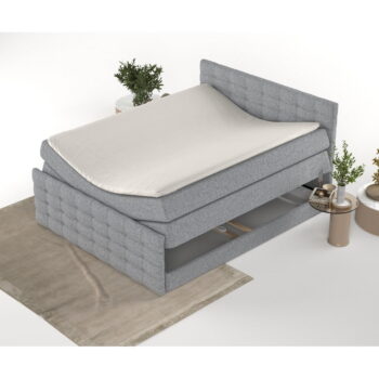 Sivá boxspring posteľ s úložným priestorom 180x200 cm Blend – Maison de Rêve – Obrázok 9