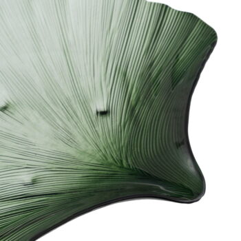 Sklenená dekoratívna tácka 31x33 cm Gingko – Ixia – Obrázok 3