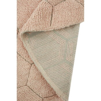 Svetloružový prateľný ručne tkaný bavlnený okrúhly koberec ø 140 cm Honeycomb Rose – Lorena Canals – Obrázok 7