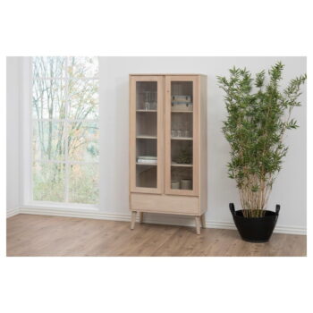 Vitrína v dekore duba v prírodnej farbe 80x178 cm Nagano – Actona - Image 6