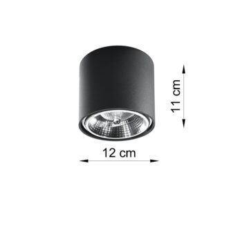 Čierne stropné svietidlo Nice Lamps Luigi – Obrázok 3