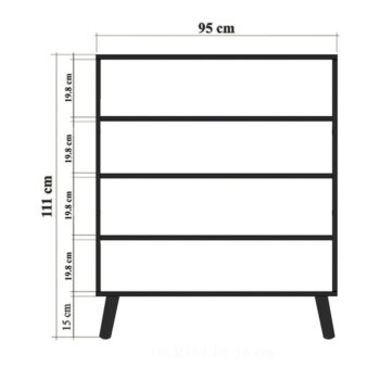 Biela skrinka 95x111 cm Multilux – Kalune Design - Image 8
