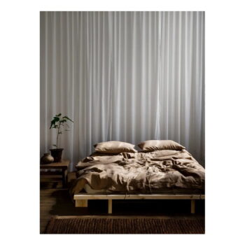 Dvojlôžková posteľ z borovicového dreva s roštom v prírodnej farbe 140x200 cm Japan – Karup Design – Obrázok 6