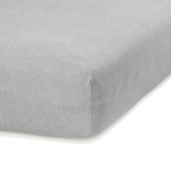 Svetlosivá napínacia froté plachta 140x200 cm Ruby – AmeliaHome – Obrázok 2