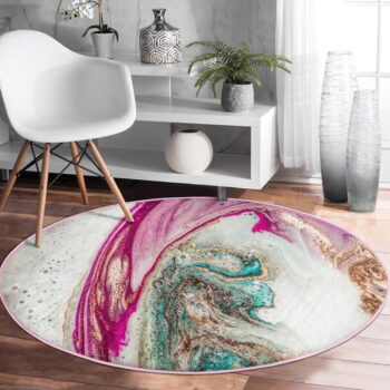 Prateľný okrúhly koberec vhodný pre robotické vysávače ø 100 cm Comfort – Mila Home – Obrázok 3