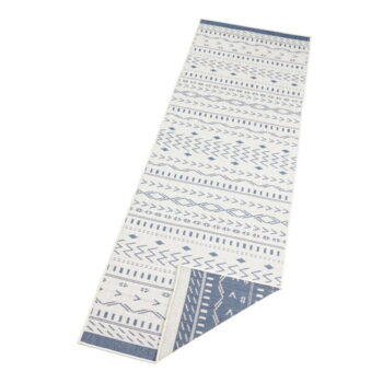 Modro-krémový vonkajší koberec NORTHRUGS Kuba, 80 x 250 cm – Obrázok 3