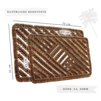 Rohožka z kokosového vlákna 45x75 cm Coco Natural – Hanse Home - Image 5