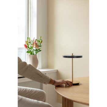 Antracitovosivá LED stolová lampa so stmievačom s kovovým tienidlom (výška  31 cm) Asteria Move – UMAGE - Image 4