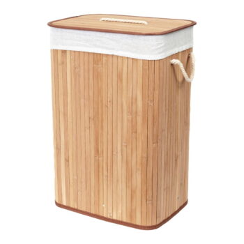 Bambusový kôš na bielizeň v prírodnej farbe 78 l Bamboo – Compactor