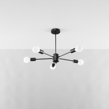Čierne závesné svietidlo 66x66 cm Benedett - Nice Lamps - Image 2