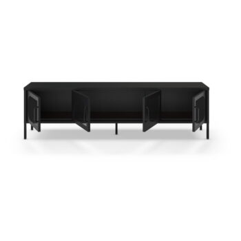 Čierny TV stolík 180x50 cm Tayra – Marckeric - Image 2