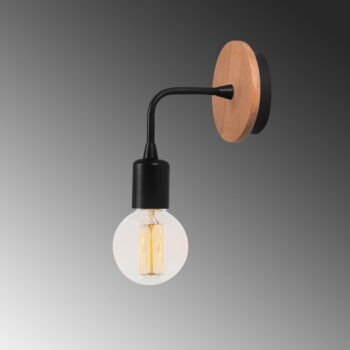 Nástenné svietidlo v čiernej a prírodnej farbe Dartini – Opviq lights - Image 4