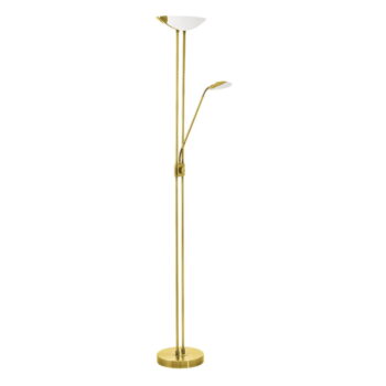 LED stojacia lampa v zlatej farbe so skleneným tienidlom (výška  180 cm) BAYA LED – EGLO