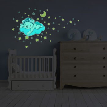 Detská samolepka na stenu 35x30 cm Dreamy Bear - Ambiance - Image 5