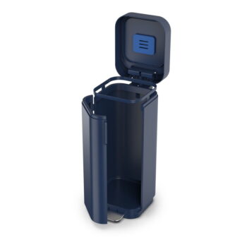 Tmavomodrý pedálový oceľový odpadkový kôš 40 l Porta – Joseph Joseph - Image 2