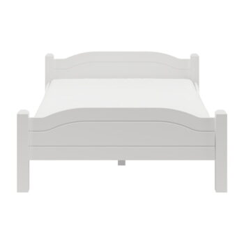 Biela jednolôžková posteľ z borovicového dreva 90x200 cm Liva – Olivia Living – Obrázok 3