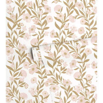 Detská tapeta z netkanej textílie 10 m x 50 cm Flower Garlands – Lilipinso – Obrázok 3