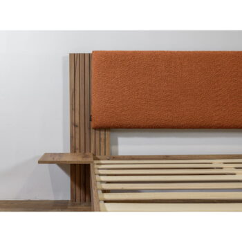 Oranžová dvojlôžková posteľ s roštom 160x200 cm Lior – Bobochic Paris - Image 10