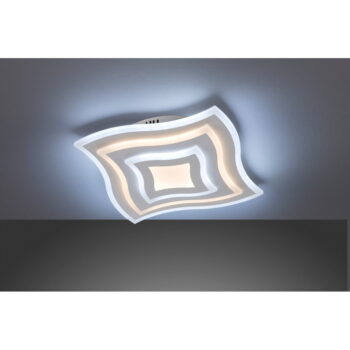 Biele kovové stmievateľné LED stropné svietidlo na diaľkové ovládanie 43x43 cm Gorden – Fischer & Honsel – Obrázok 6