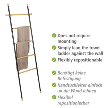 Čierny/prírodný kovový dekoratívny rebrík Loft - Wenko – Obrázok 8