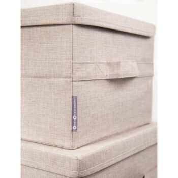 Béžový látkový úložný box s vekom 34x45x25 cm Soft Storage – Bigso Box of Sweden - Image 4