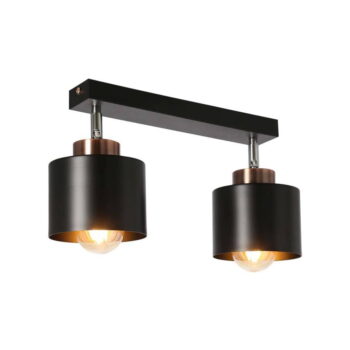 Čierne kovové stropné svietidlo 12x36 cm Olena - Candellux Lighting - Image 2