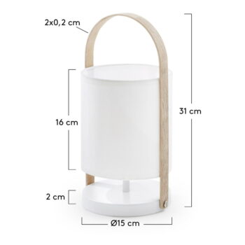 Biela stolová lampa Kave Home Zayla - Image 5