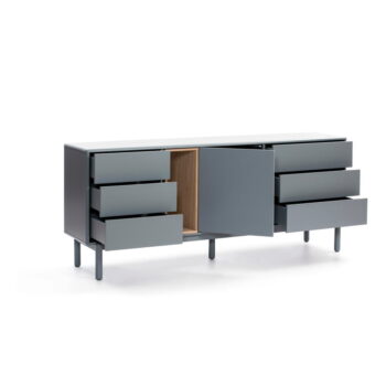 Modrá/sivá nízka komoda 180x76 cm Corvo – Teulat - Image 3