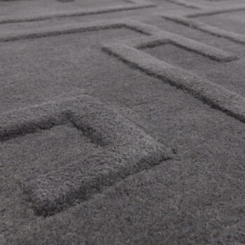 Antracitovosivý vlnený koberec 200x290 cm Maze – Asiatic Carpets - Image 2