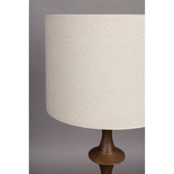 Hnedo-krémová stolová lampa s textilným tienidlom (výška 90 cm) Cath – Dutchbone - Image 6