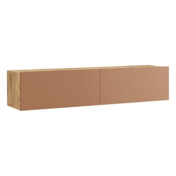 TV stolík v dekore borovice v tehlovo-prírodnej farbe 140x29x32 cm – Kalune Design