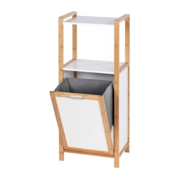 Bambusový kúpeľňový regál v bielo-prírodnej farbe 40x95 cm Finja – Wenko - Image 5