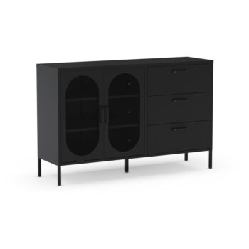 Čierna komoda 140x90 cm Diora – Marckeric - Image 3