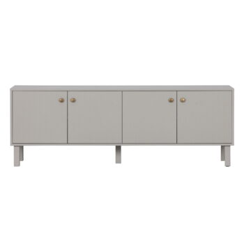 Svetlosivý TV stolík z borovicového dreva 160x56 cm Madu – WOOOD