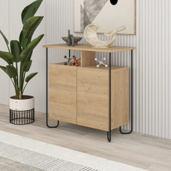 Skrinka v dekore duba v prírodnej farbe 80x80 cm Dilly – Marckeric – Obrázok 10