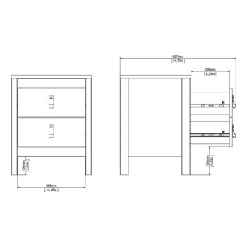 Čierny nočný stolík Madrid - Tvilum – Obrázok 7