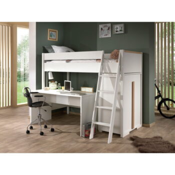 Biela detská vyvýšená posteľ Vipack Londen, 90 x 200 cm – Obrázok 3