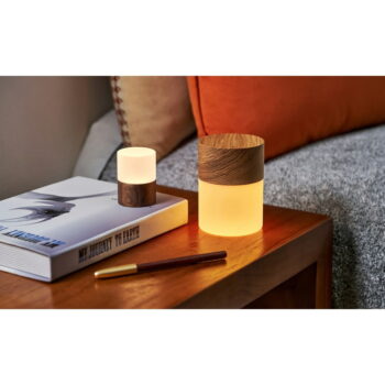 Stmievateľná stolová lampa v prírodnej farbe so skleneným tienidlom (výška 10,5 cm) Lemelia - Gingko – Obrázok 9