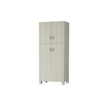 Svetlosivá šatníková skriňa z borovicového dreva 90x210 cm Mees – Basiclabel - Image 2