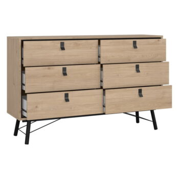 Nízka komoda v dekore duba v prírodnej farbe 153x95 cm Ry – Tvilum – Obrázok 4